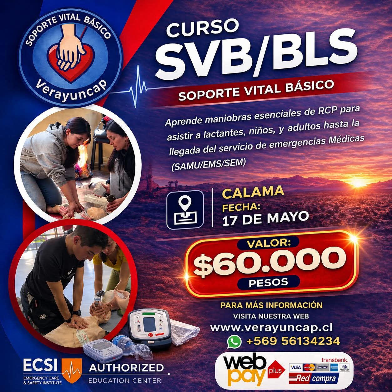 Soporte Vital Basico Para Rescatistas y Personal de Salud – BLS/SVB ECSI CALAMA